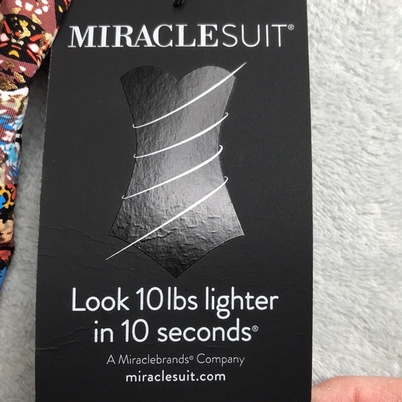 Miraclesuit Aztec Metallic Print Tankni Top Size 14 New - Picture 2 of 10